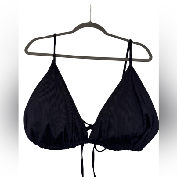 Old Navy Ribbed Triangle String Bikini Top - Picture 2 of 8